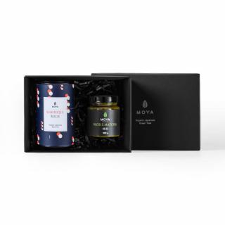 Upominkowy zestaw miodu z matchą i herbaty Wakocha 60 g