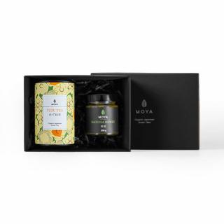 Upominkowy zestaw miodu z matchą i herbaty Yuzu 60 g