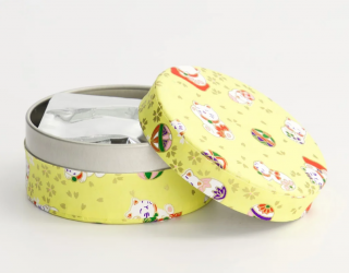 Upominkowy zestaw puszki Lucky cat z herbatą matcha 30g