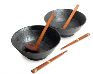 Zestaw 2 misek do ramen Uzu black