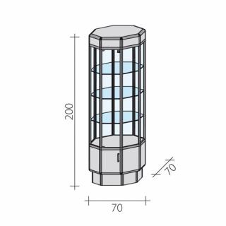 Gablota FO-D gablota szklana sklepowa