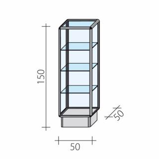 Lada witryna FW-50-1 gablota szklana sklepowa