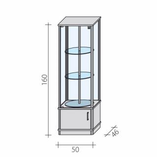 Witryna obrotowa VA 4-D-OBR gablota szklana sklepowa