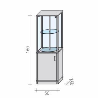 Witryna obrotowa VA 4-DW-OBR gablota szklana sklepowa