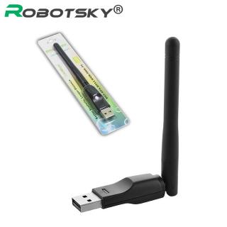 Adapter Wi-Fi Ralink RT5370 USB 2.0 150 mbps Karta Sieci Bezprzewodowej WiFi 802.11 b/g/n LAN Adapter z obrotową anteną w opakowaniu detalicznym