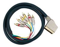 Kabel euro-chinch Thomson KHC022 Scart - 6RCA Gold