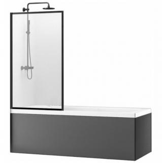 Parawan wannowy ruchomy LAGOS 70 x 140, czarny - REA-K7632