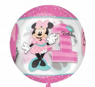 Balon foliowy z helem 43817 Myszka Mini pierwsze urodziny 16 cali