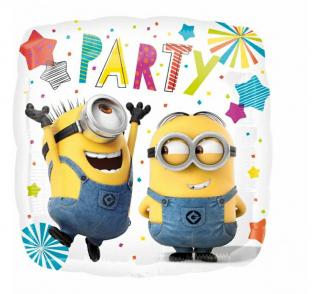 Balon foliowy z helem 61590 party minionki 18 cali