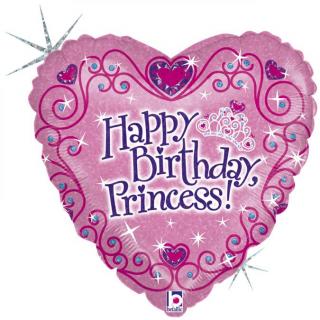 Balon foliowy z helem 65890 Happy Birthday  Princess 18 cali