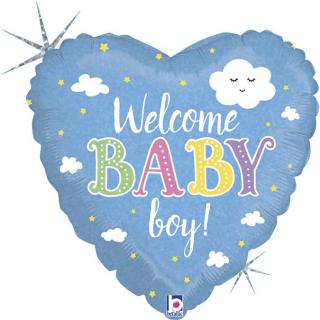 Balon foliowy z helem 68743 welcome baby 18 cali