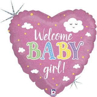 Balon foliowy z helem 68750 welcome baby 18 cali