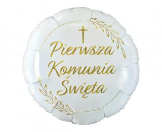 Balon foliowy z helem 70641  Pierwsza    Komunia Święta 18 cali