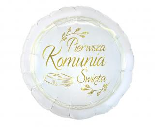 Balon foliowy z helem 70665  Pierwsza    Komunia Święta 18 cali