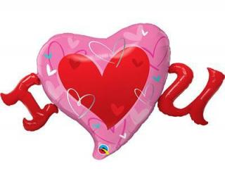 Balon foliowy z helem 75201 I heart U 46 cali