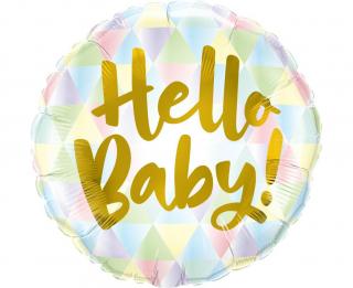 Balon foliowy z helem 80053 hello baby 18 cali