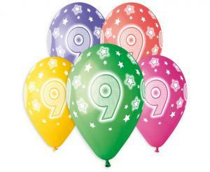 Balony 9 gumowe 13"/5 szt  22002