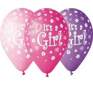 Balony gumowe its a girl 12"/5 szt 30740