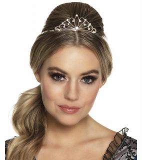 Diadem srebrny metal 64554