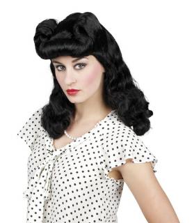 Peruka Pin Up czarna 86133