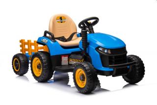 Traktor na akumulator z przyczepą Lean Toys BBH-030 niebieski 3l+