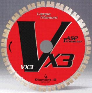 DIAMANT-D LAMPO TITANIUM VX3 Tarcza diamentowa do granitu 250mm