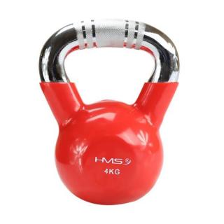 Kettleball Żeliwny Uchwyt Chrom Radełkowany HMS czerwony KTC06 Sporting24