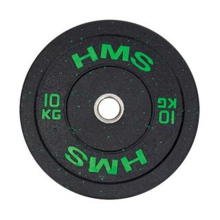 Talerz Olimpijski Bumper HMS 10kg zielony HTBR10 Sporting24