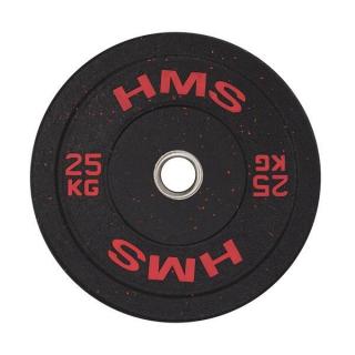 Talerz Olimpijski Bumper HMS 25kg czerwony HTBR25 Sporting24