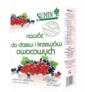 Nawóz granulowany do drzew i krzewów owocowych Sumin 1kg