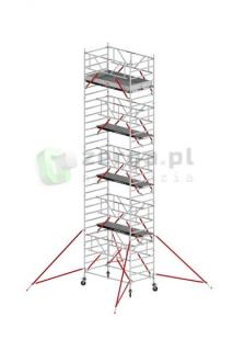 ALTREX 5200-S z poręczą Safe-Quick Rusztowanie jezdne szerokie (1,35x1,85m) wys.rob. 10,20m, T520043 - NOWA NORMA