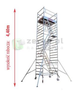 FARAONE TOP SYSTEM G1 rusztowanie jezdne ze schodami 1,35x1,80 wys.rob. 4,40m model G1-34