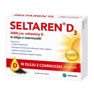 Seltaren Witamina D3 w oleju z czarnuszki 60 kaps.