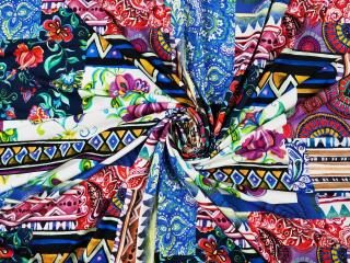 Dzianina wiskozowa - Kolorowy patchwork