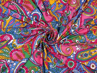 Dzianina wiskozowa - Retro paisley