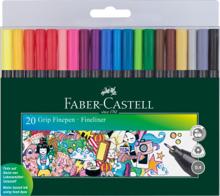 CIENKOPISY GRIP 20 KOL. W ETUI FABER-CASTELL 151620 FC