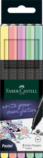 CIENKOPISY GRIP 5 KOL. PASTELOWYCH FABER-CASTELL 151602 FC