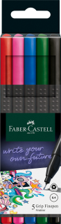 CIENKOPISY GRIP 5 KOL. PODSTAWOWYCH FABER-CASTELL 151604 FC