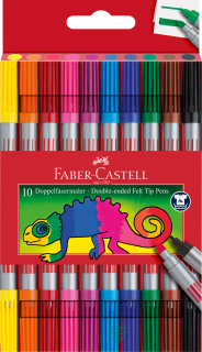 FLAMASTRY DWUSTRONNE ETUI 10 KOL. FABER-CASTELL 151110 FC