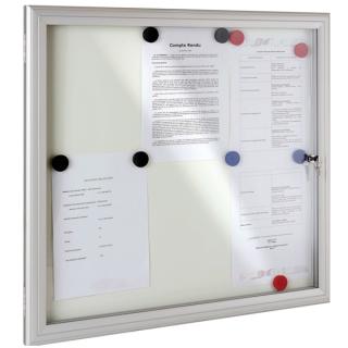 Gablota zewnętrzna REVERSO magnetyczna wolnostojąca gablota + słupki aluminiowe - 4xA4