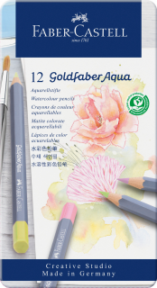 KREDKI AKWARELOWE GOLDFABER AQUA PASTEL 12 KOL. OPAK. METALOWE FABER-CASTELL 114622 FC