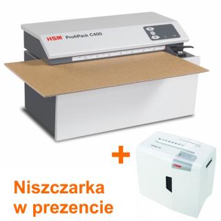 Nacinarka do kartonów HSM ProfiPack C400 + Niszczarka do dokumentów HSM X8 gratis !