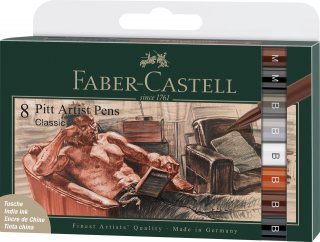 PITT ARTIST PEN B CLASSICAL ETUI 8 SZT. FABER-CASTELL 167172 FC