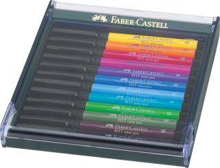 PITT ARTIST PEN BRUSH ZESTAW 12 szt. KOLORY PODSTAWOWE FABER-CASTELL 267421 FC