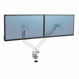 Ramię na 2 monitory Platinum Series białe 8056301 w układzie poziomym