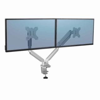 Ramię na 2 monitory Platinum Series w układzie poziomym srebrne 8056501