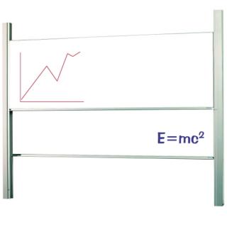 Tablica kolumnowa - tablica akademicka suchościeralna magnetyczna biała / biała - 200x120cm lakierowana