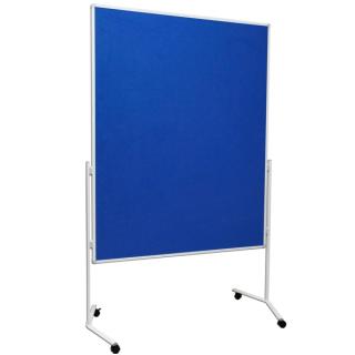 Tablica moderacyjna tekstylna 120x150cm niebieska mobilna