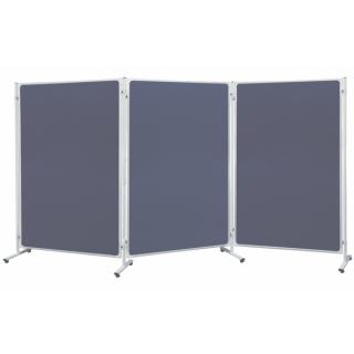 Tablica moderacyjna tekstylna 3 częściowa 120x180 cm ścianka moderacyjna szara