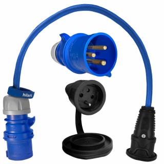 Adapter przedłużacza kampera H07BQ-F 3x2,5mm² wtyczka CEE 2m